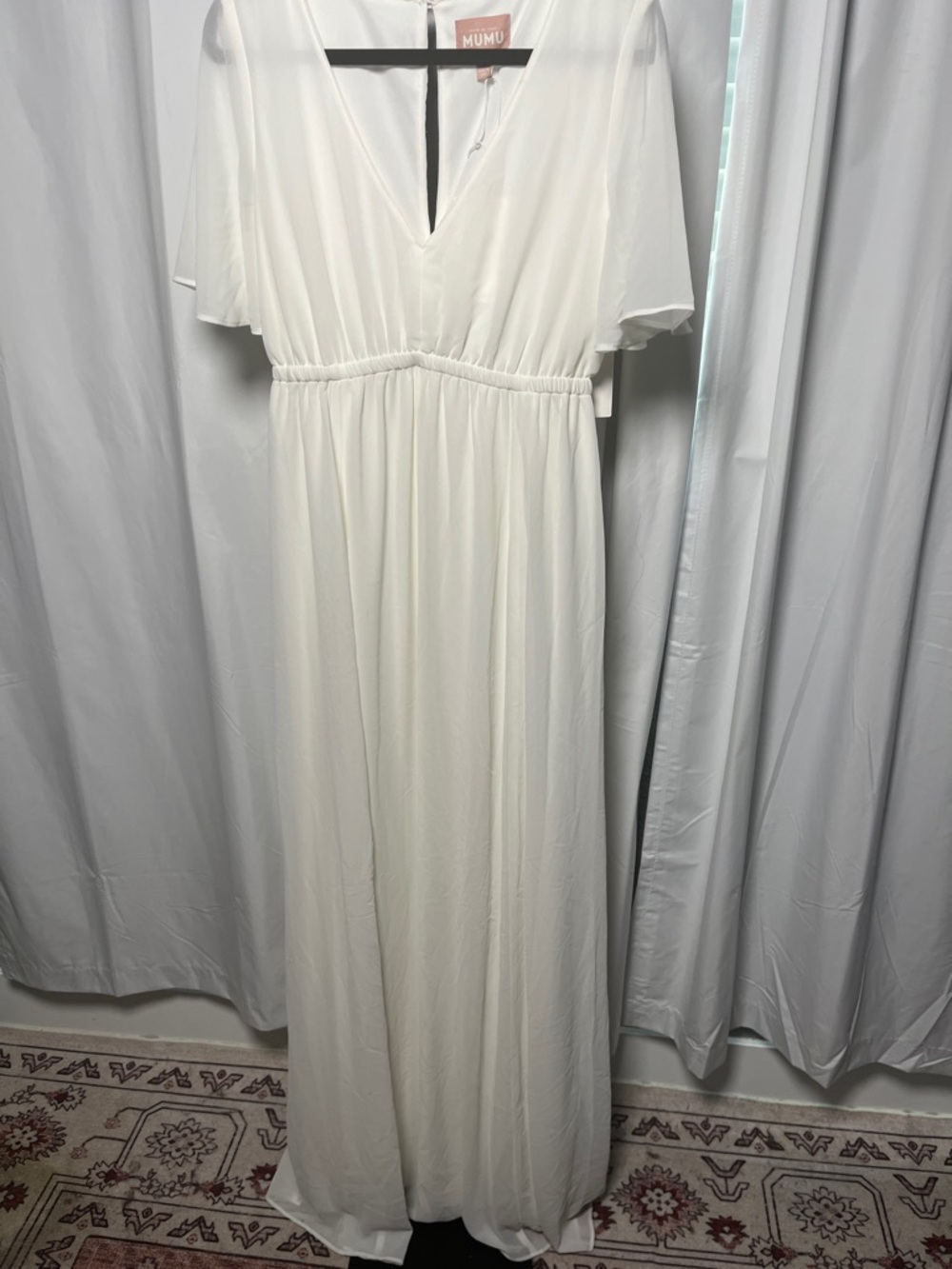 Show Me Your Mumu White V-Neck Maxi Dress